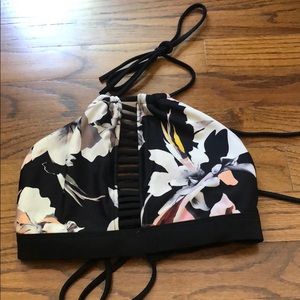 Floral Halter Bikini Top